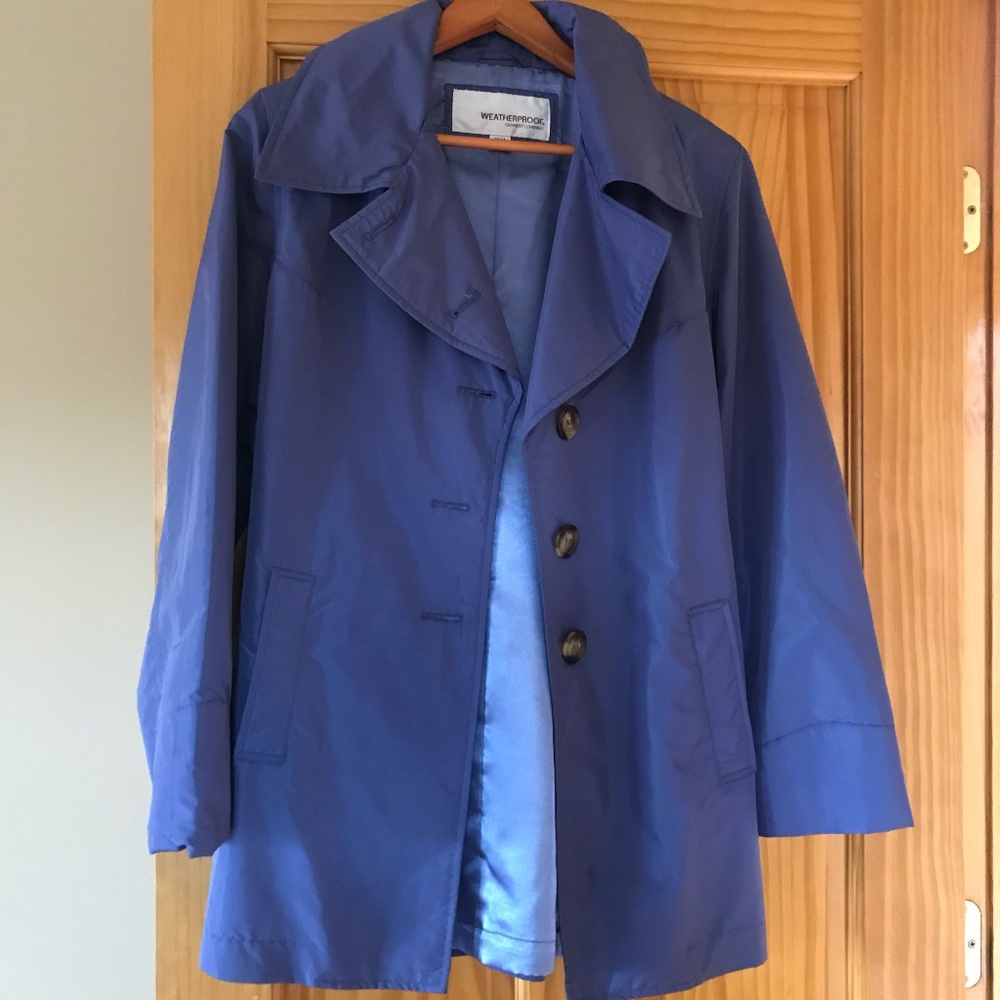 Garnet Hill Weatherproof Garment Company Purple Trench Coat
